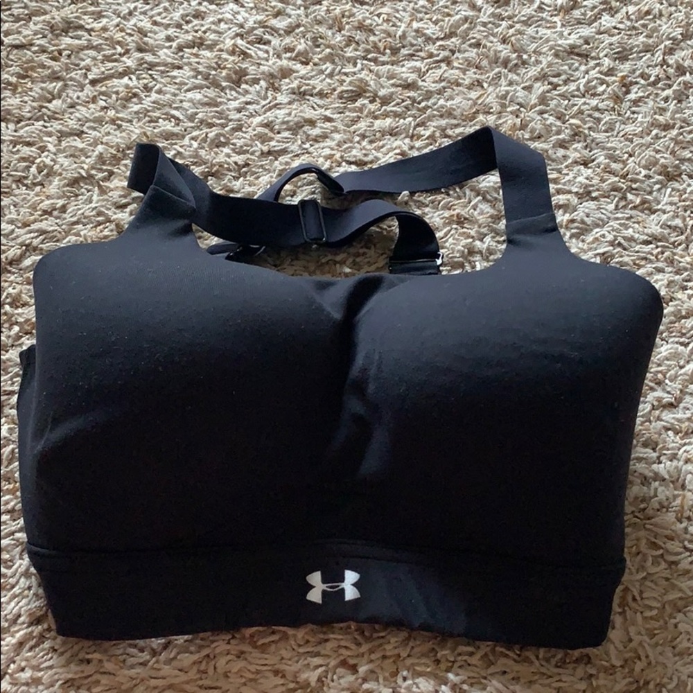 Under Armour high Impact Sports Bra 34DD. Black
